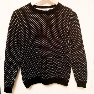 Tabi black and white heart sweater